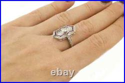 Fabulous Edwardian Vintage Style Pink Sapphire With Old Mine Cut CZ Wedding Ring