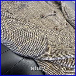Faconnable Stylish Plaid European Style Coat Vintage Old Money Academia