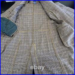 Faconnable Stylish Plaid European Style Coat Vintage Old Money Academia