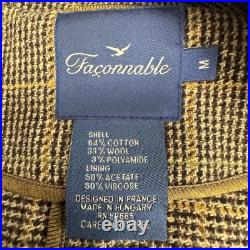 Faconnable Stylish Plaid European Style Coat Vintage Old Money Academia