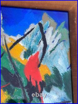 Freelander Signed Original Abstract Painting Kandinsky Style German Vintage Old