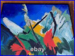 Freelander Signed Original Abstract Painting Kandinsky Style German Vintage Old