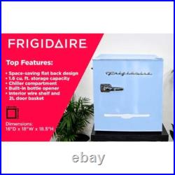 Frigidaire, 1.6 Cu. Ft. Retro Compact Refrigerator, Built-In Side Bottle Opener