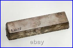 G/R Mint Old Pour Loaf Style. 999 Silver Bar 100.77 Ounces Nice Vintage