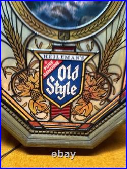 G. Vintage 1982 Old Style Beer Light Insert Heileman 23T x16W Plastic Bar Decor