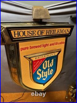 G. Vintage Old Style Beer Wall-Mounted Rotating Spinning Light. Work See Video