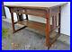GREAT-STICKLEY-BROS-TRESTLE-STYLE-TABLE-With-CUTOUTS-OLD-FINISH-EXCELLANT-01-wtv