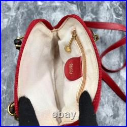 GUCCI 2Way Bamboo Shoulder Handbag Red Leather Vintage Old Style Purse Italy GUCCI 2Way Bamboo Shoulder Handbag Red Leather Vintage Old Style Purse Italy
