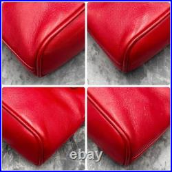 GUCCI 2Way Bamboo Shoulder Handbag Red Leather Vintage Old Style Purse Italy GUCCI 2Way Bamboo Shoulder Handbag Red Leather Vintage Old Style Purse Italy