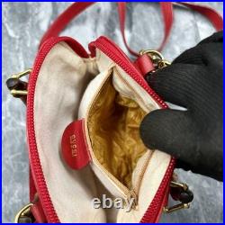 GUCCI 2Way Bamboo Shoulder Handbag Red Leather Vintage Old Style Purse Italy GUCCI 2Way Bamboo Shoulder Handbag Red Leather Vintage Old Style Purse Italy