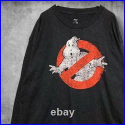 Ghostbusters Long Sleeve Black Movie T-Shirt Vintage Old Style Shirt