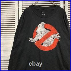 Ghostbusters Long Sleeve Black Movie T-Shirt Vintage Old Style Shirt