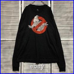 Ghostbusters Long Sleeve Black Movie T-Shirt Vintage Old Style Shirt
