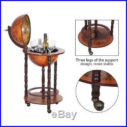 Globe Wine Liquor Bar Rack Cabinet Nautical Old Italian Style Bottle Holder