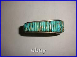 Great Vintage Navajo old pawn turquoise sterling silver bracelet Loloma style