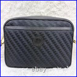 Gucci 007 115 0162 Old Style Logo Hardware Shoulder Bag Black Vintage