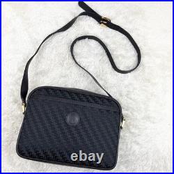 Gucci 007 115 0162 Old Style Logo Hardware Shoulder Bag Black Vintage