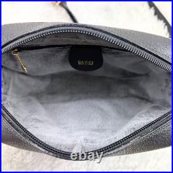 Gucci 007 115 0162 Old Style Logo Hardware Shoulder Bag Black Vintage