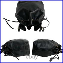 Gucci GG Logo Leather Drawstring Shoulder Bag, Vintage, Old Style Gucci GG Logo Leather Drawstring Shoulder Bag, Vintage, Old Style