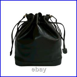 Gucci GG Logo Leather Drawstring Shoulder Bag, Vintage, Old Style Gucci GG Logo Leather Drawstring Shoulder Bag, Vintage, Old Style