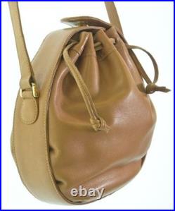 Gucci Vintage Shoulder Bag Beige Leather Old Style 0012561191 Authentic