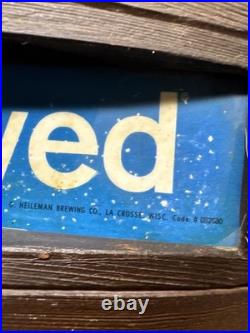 H. Vintage Heileman's Old Style Pure Brewed Lighted Spinning Barrel See Video