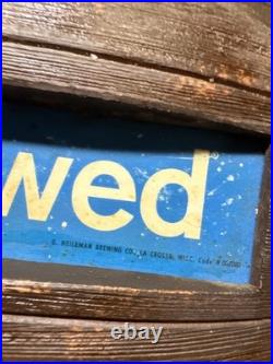 H. Vintage Heileman's Old Style Pure Brewed Lighted Spinning Barrel See Video