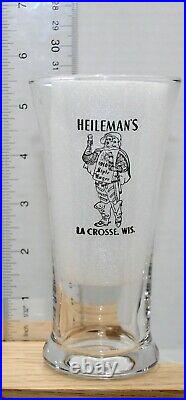 HEILEMAN'S OLD STYLE LAGER VINTAGE 1930's A. C. L. TAPPER STYLE BEER GLASS