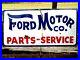 Hand-Painted-Antique-Vintage-Old-Style-FORD-MOTOR-CO-Parts-Service-18x36-Sign-01-vz