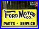 Hand-Painted-Antique-Vintage-Old-Style-FORD-MOTOR-CO-Parts-Service-36-Sign-Yell-01-bj