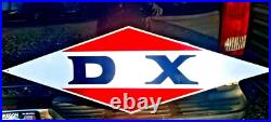 Hand Painted Vintage Old Style DX Gasoline Gas Station Sign hot rod garage art