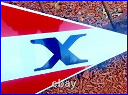 Hand Painted Vintage Old Style DX Gasoline Gas Station Sign hot rod garage art