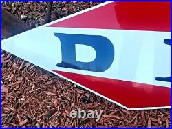 Hand Painted Vintage Old Style DX Gasoline Gas Station Sign hot rod garage art