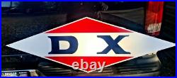 Hand Painted Vintage Old Style DX Gasoline Gas Station Sign hot rod garage art