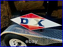 Hand Painted Vintage Old Style DX Gasoline Gas Station Sign hot rod garage art