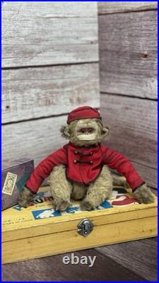 Handmade Vintage Style Creepy Old Looking Monkey Bellboy Monkey