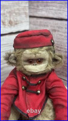 Handmade Vintage Style Creepy Old Looking Monkey Bellboy Monkey