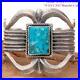 Heavy-Navajo-TUFA-CAST-Bracelet-Kingman-Web-Turquoise-Vintage-Old-Style-Heavy-01-hzz