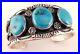 Heavy-Old-Vintage-Pawn-Style-Sterling-Turquoise-Bracelet-intense-Blue-Stones-01-jjwc