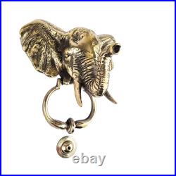 Heavy Solid Brass Elephant Door Knocker Antique Vintage old Style Banger trunk