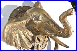 Heavy Solid Brass Elephant Door Knocker Antique Vintage old Style Banger trunk