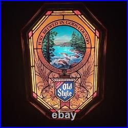 Heileman's OLD STYLE Vintage Beer Light Sign Waterfall MOTION SEE VIDEO