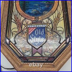 Heileman's OLD STYLE Vintage Beer Light Sign Waterfall MOTION SEE VIDEO