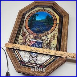 Heileman's OLD STYLE Vintage Beer Light Sign Waterfall MOTION SEE VIDEO