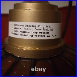 Heileman's Old Style Beer Hanging Tiffany Lamp Light 10 Vintage Bar NOS Read Ds