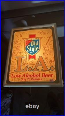 Heileman's Old Style L. A. Light Up Sign Crack Heileman's Old Style L. A. Light Up Sign Crack