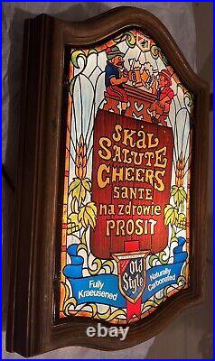 Heileman's Old Style Lighted Beer Sign Vintage Cheers BEAUTIFUL EXCELLENT