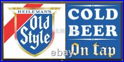 Heilemans Old Style Beer Old School Vintage Bar Pub Tavern Sign Remake Banner
