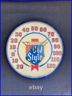 Heilman's Beer Thermometer Sign. Vintage Wisconsin Old Style Beer