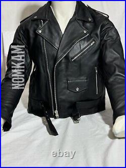 Highway Leather Old School Police Style Motorcycle Leather Jacket 2 Ammo pocket